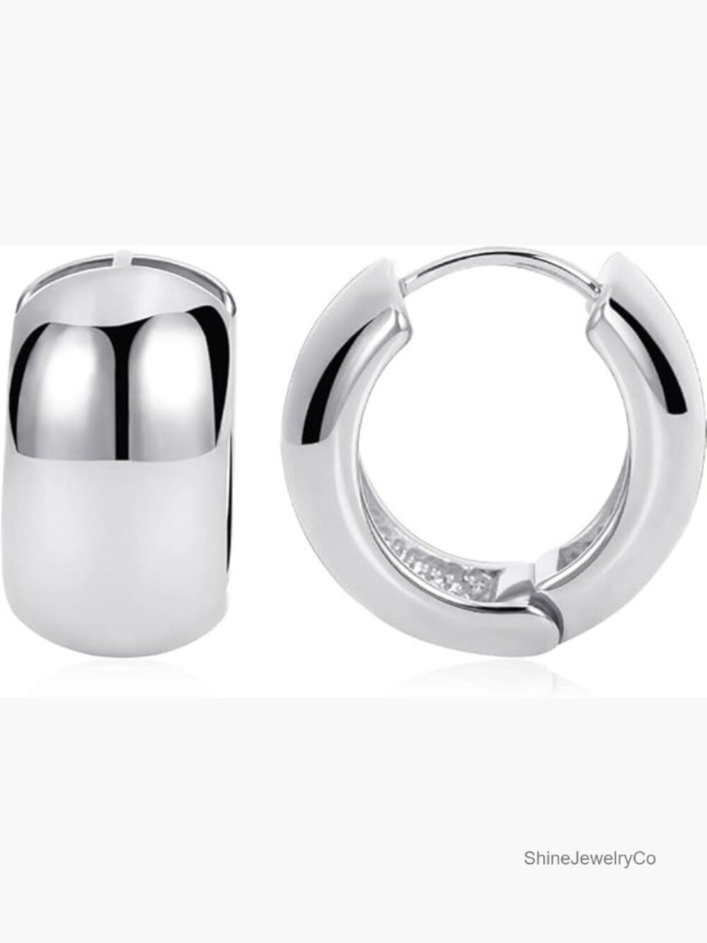 Chunky Thick Hoop Earrings for Women Gold Hoops Huggie Earrings Men Gift